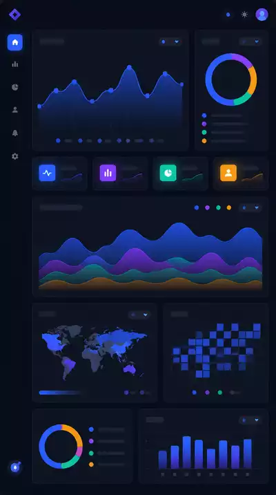 Modern dashboard displaying event tracking data and analytics